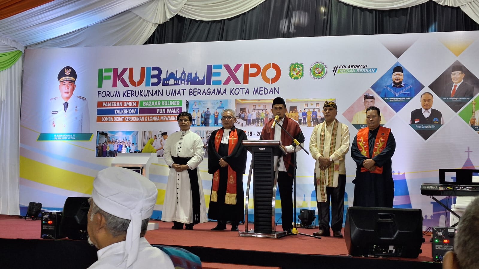 12. FKUB Expo Kota Medan Opening Ceremony diwakilkan RP. Joseph Lesta Pandia OFMConv, Vikaris Religius KAM