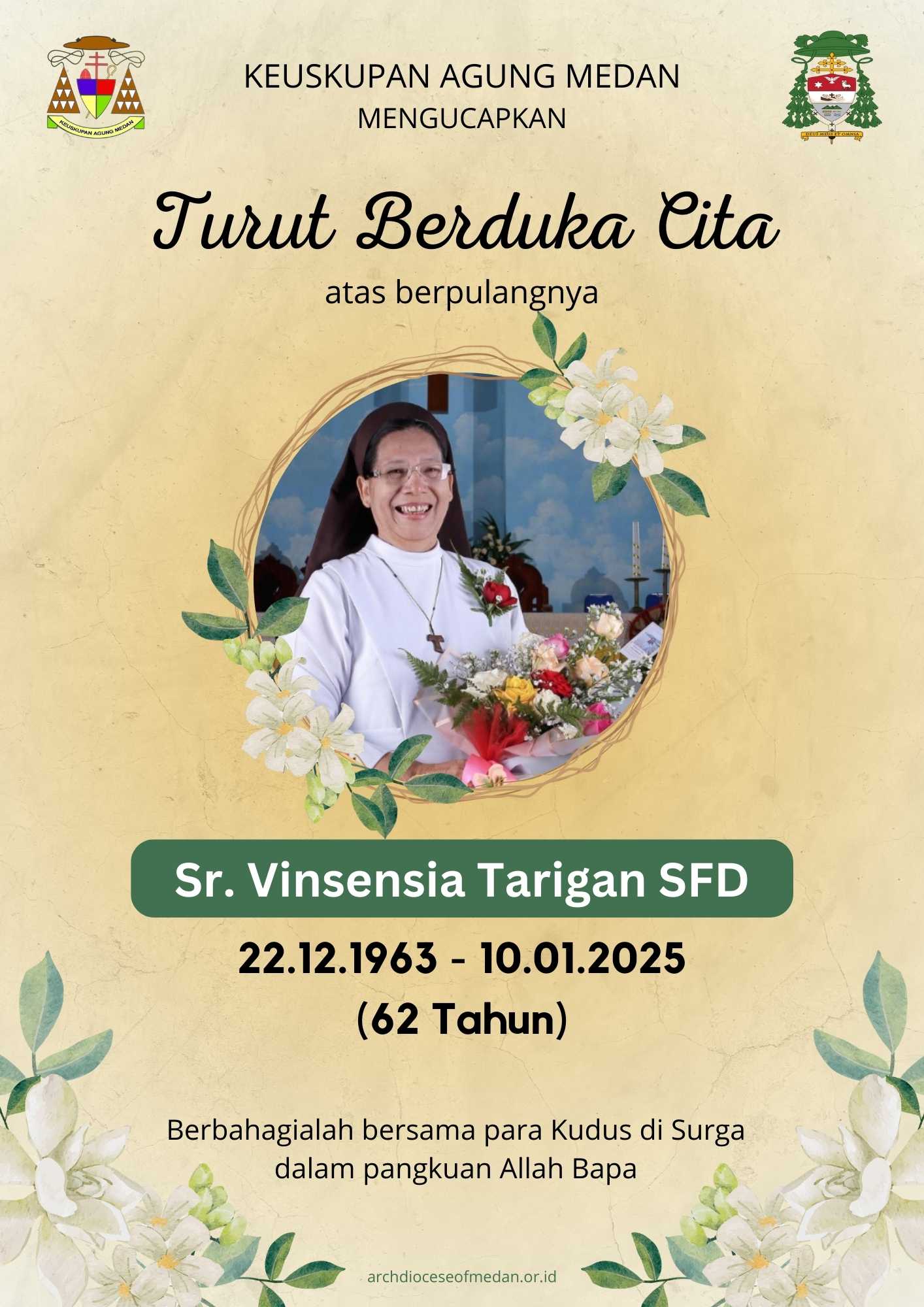 RIP Sr Vinsensia Tarigan SFD - 10 Jan 2025